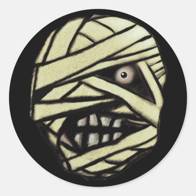 Pegatina Redonda Tad Bandha los Pegatinas momias (Anverso)