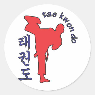 Pegatina Redonda tae kwon do