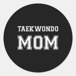 Pegatina Redonda Taekwondo Mom Funny Karate Amantes de Regalo Mart