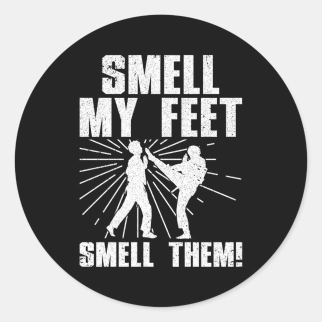 Pegatina Redonda Taekwondo por Taekwondo (Anverso)