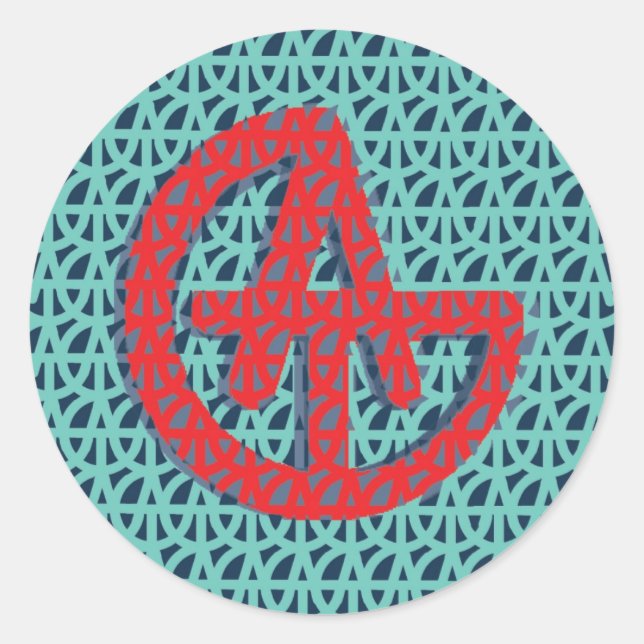 Pegatina Redonda tag_logo_Pattern_9 - Personalizado (Anverso)