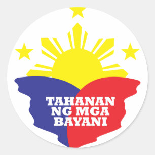 Pegatina Redonda Tahanan Ng Mga Bayani