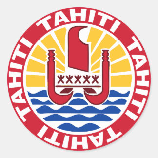 Pegatina Redonda Tahití sticker