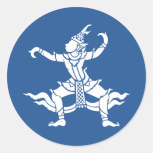 Pegatina Redonda ⚠ tailandés del Rótulo de Tailandia del ⚠ de