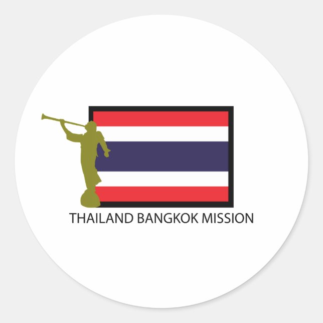 PEGATINA REDONDA TAILANDIA MISIÓN BANGKOK LDS CTR (Anverso)