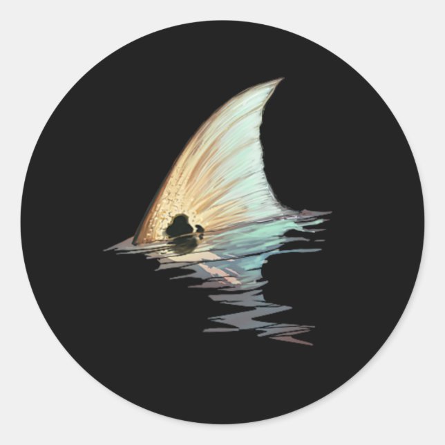 Pegatina Redonda Tailing Redfish Redfish Tail Red Drum Fish Shirt  (Anverso)