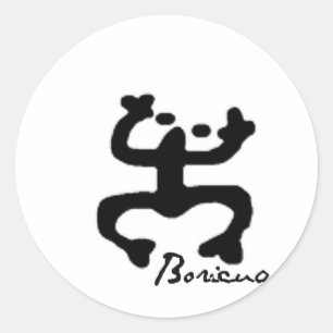 Pegatina Redonda Taino Coqui