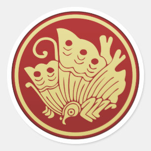 Pegatina Redonda Taira (Heiji) Clan Kamon