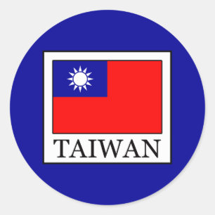 Pegatina Redonda Taiwán