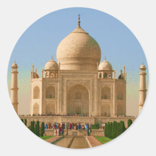 Pegatina Redonda taj mahal bright