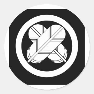 Pegatina Redonda Taka del chigai de Maru, Japón