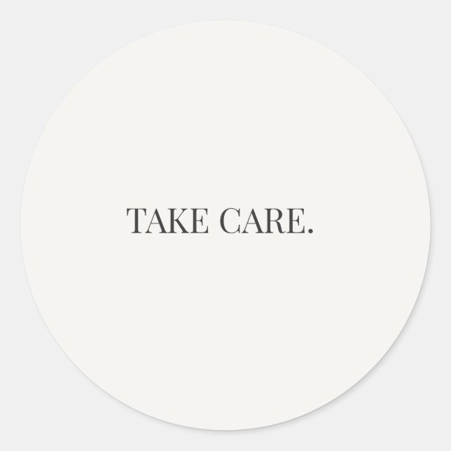 Pegatina Redonda Take Care Round Sticker – Everyday Support Series (Anverso)