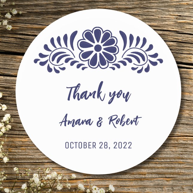 PEGATINA REDONDA TALAVERA FLOWER (Subido por el creador)