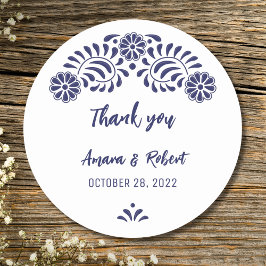 PEGATINA REDONDA TALAVERA FLOWER