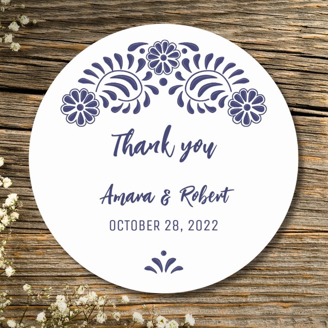 PEGATINA REDONDA TALAVERA FLOWER (Subido por el creador)