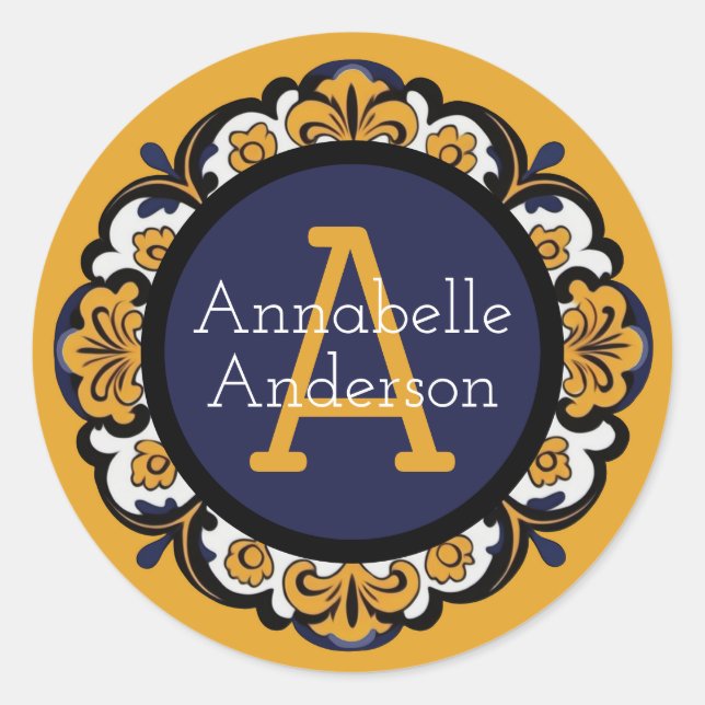 Pegatina Redonda Talavera Personalize Sticker (Anverso)