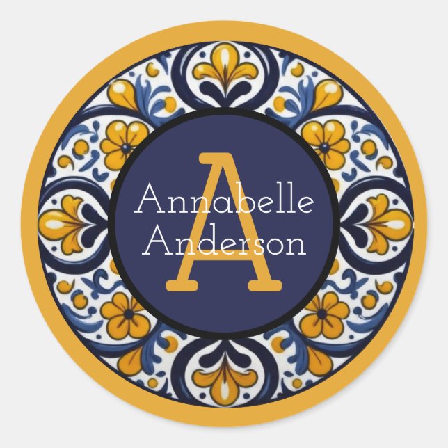 Pegatina Redonda Talavera Personalize Sticker (Anverso)