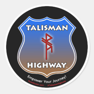 Pegatina Redonda Talisman Carretera RuneQueen