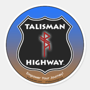 Pegatina Redonda Talisman Highway RuneQueen