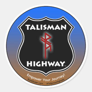 Pegatina Redonda Talisman Highway RuneQueen