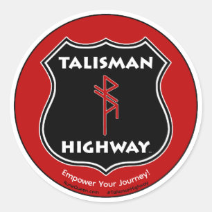 Pegatina Redonda Talisman Highway RuneQueen