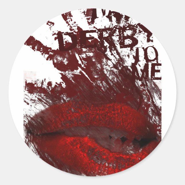 Pegatina Redonda talkderbytome (Anverso)