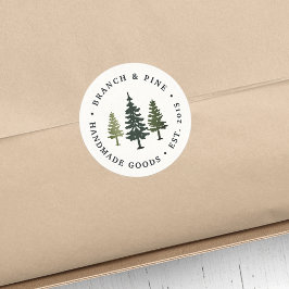 Pegatina Redonda Tall Pines