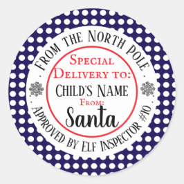 Pegatina Redonda Taller de Navidades personalizados