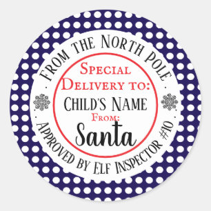 Pegatina Redonda Taller de Navidades personalizados