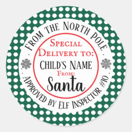 Pegatina Redonda Taller de Navidades personalizados