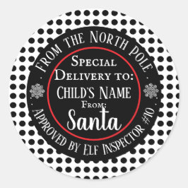 Pegatina Redonda Taller de Navidades personalizados