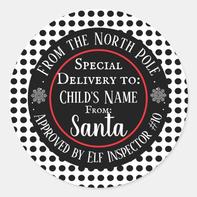 Pegatina Redonda Taller de Navidades personalizados (Anverso)