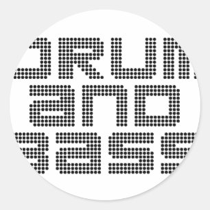 Pegatina Redonda Tambor y bajo