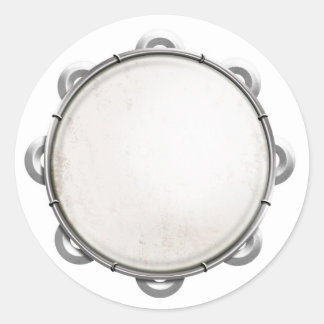 Pegatina Redonda Tambourine