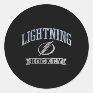 Pegatina Redonda Tampa Y Lightning Hockey Vintage Oficialmente Lice