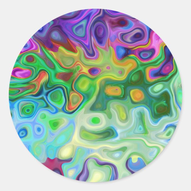 Pegatina Redonda Tan abstracto 4.1 (Anverso)