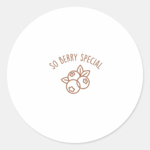 Pegatina Redonda Tan especial de fresa Cute Vinyl Sticker