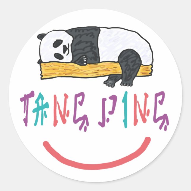 Pegatina Redonda Tang Ping (Anverso)