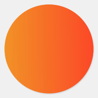 Pegatina Redonda Tangerina a gradiente vertical escarlata