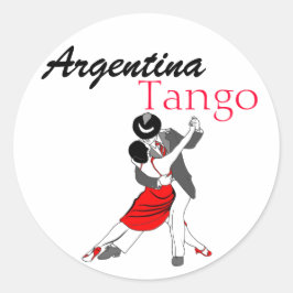 Pegatina Redonda Tango argentino