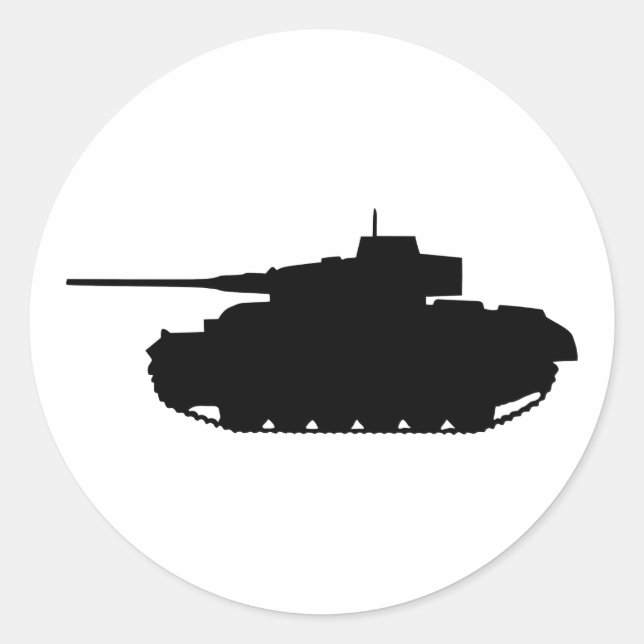 Pegatina Redonda Tank (Anverso)