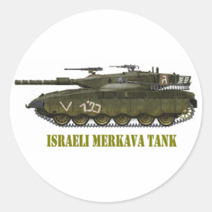 PEGATINA REDONDA TANK ISRAELI MERKAVA