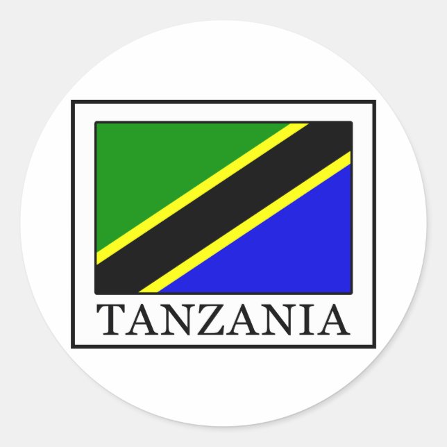 Pegatina Redonda Tanzania (Anverso)