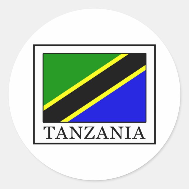 Pegatina Redonda Tanzania (Anverso)