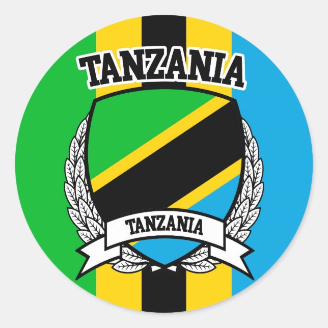 Pegatina Redonda Tanzania (Anverso)