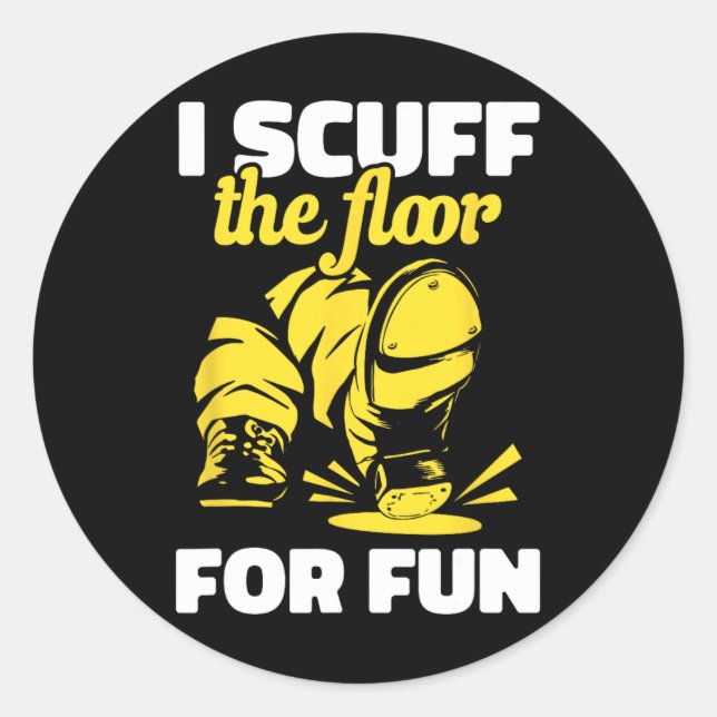 Pegatina Redonda Tap Dancing I Scuff El Suelo Para Fun Tap Dancer T (Anverso)