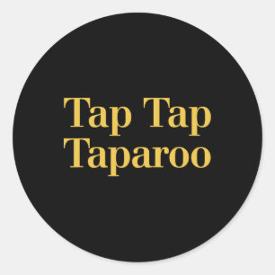 Pegatina Redonda Tap Taparoo Frase motivacional de hockey para homb