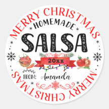 Tapa de frasco de Salsa Casera Feliz Navidad