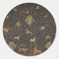 Tapiz de Millefleurs con animales