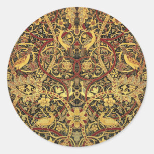Pegatina Redonda Tapiz Falso William Morris Bullerswood